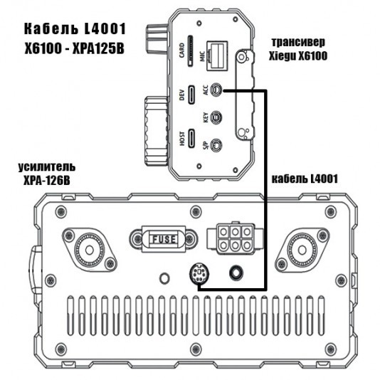 Кабель Xiegu L4001 (X6100-XPA125B)